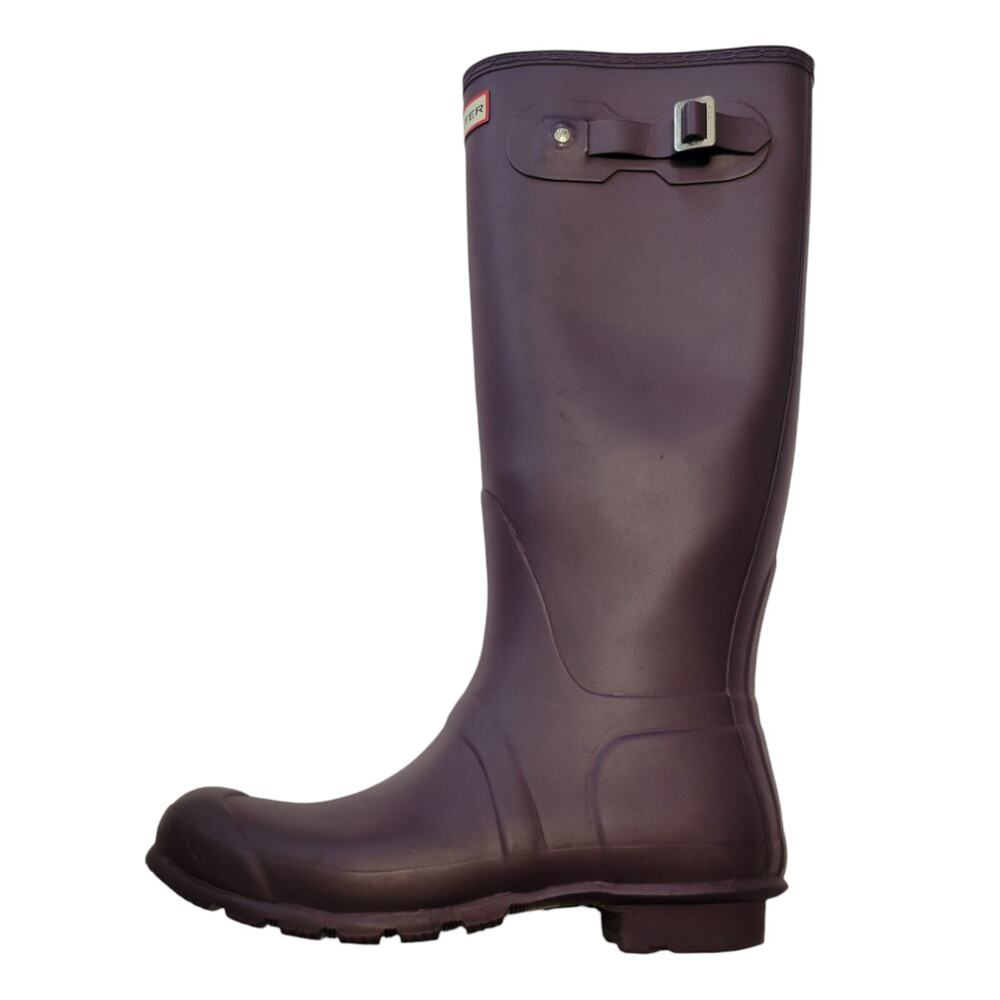 HUNTER Purple Rubber Wellie Rain Mud Women Boots Made in UK Size US 10 / EU 42